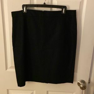 J Crew Black Suiting Cotton Skirt